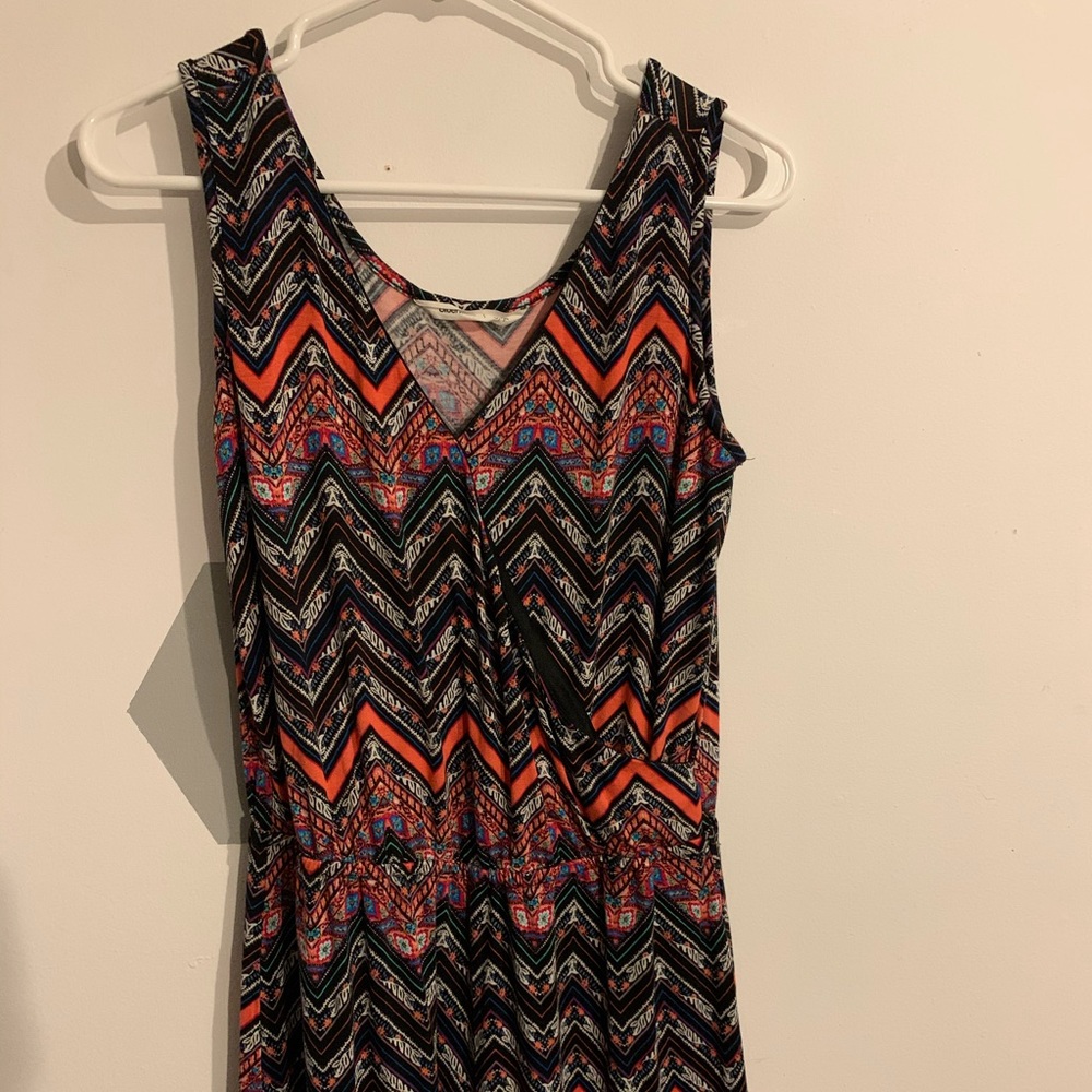 V-neck chevron shorts Romper